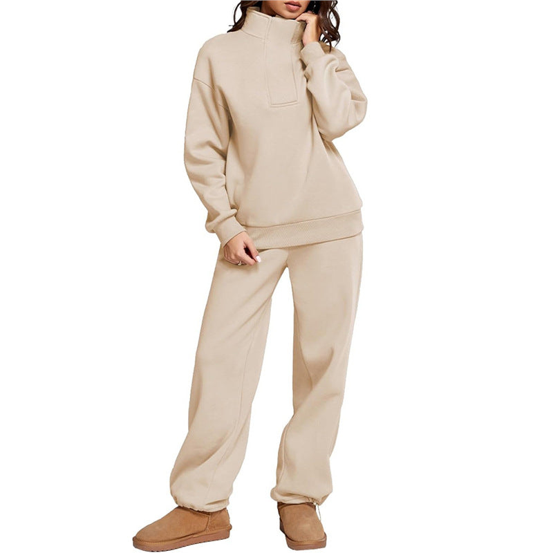Ensemble décontracté confortable pour femme avec col montant et pantalon large Berg-Feldt