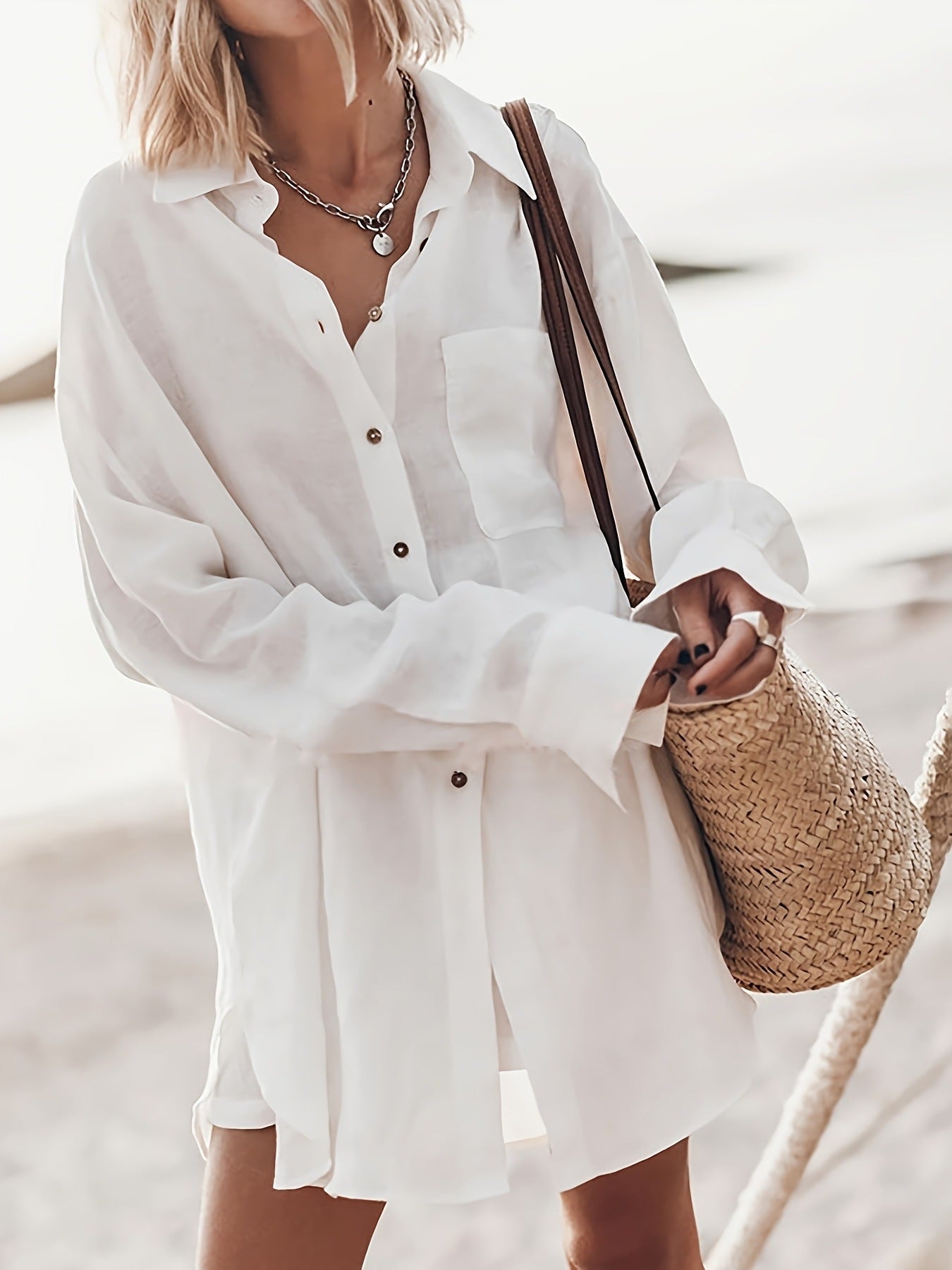 Blouse ample décontractée en lin pour femme Berg-Feldt