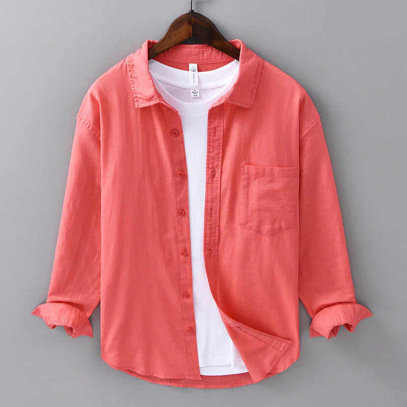 Chemise en lin DETLEF : Modèle décontracté