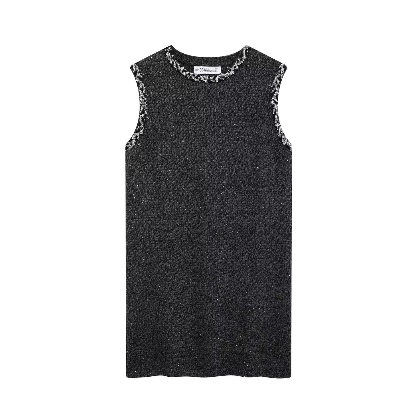 Berg-Feldt : Robe fourreau élégante sans manches avec détail en maille texturée pour femme