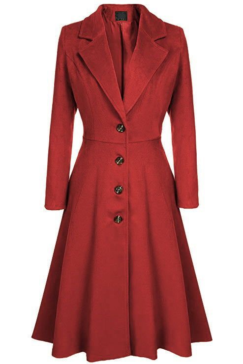 Manteau élégant en laine pour femme, coupe ajustée, manches longues Berg-Feldt