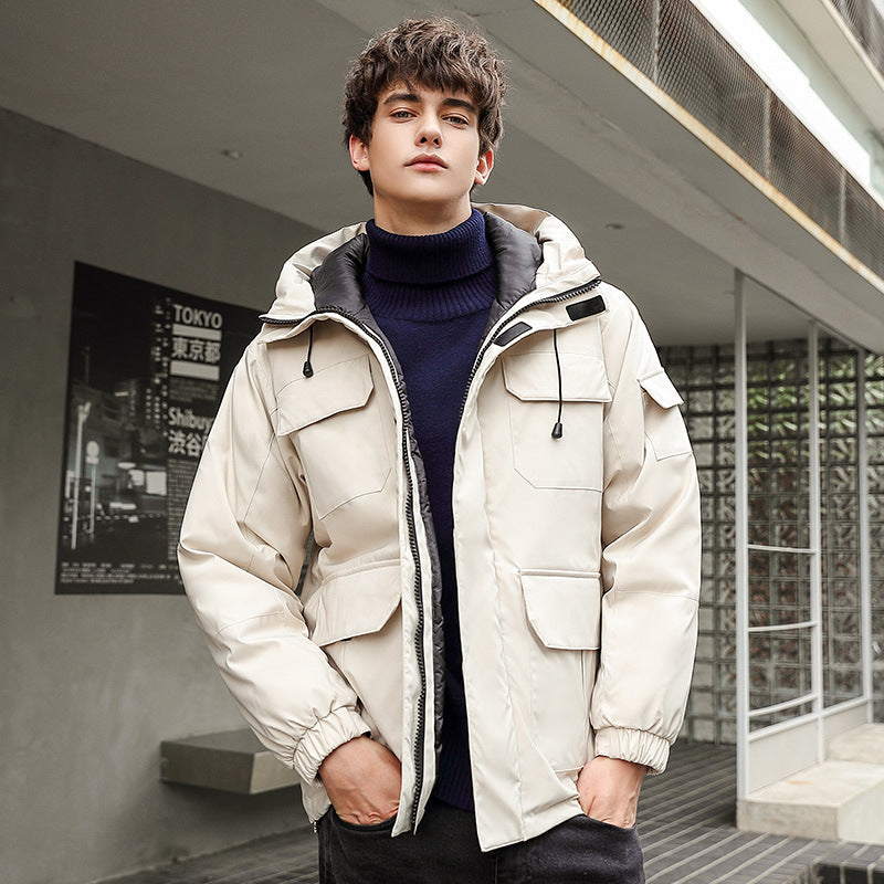 Herren wetterfeste Utility-Jacke mit Kapuze und Taschen Berg-Feldt