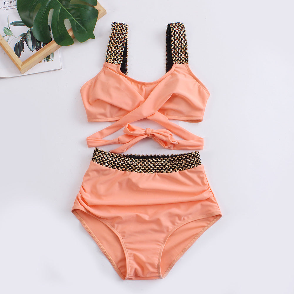 Ensemble de bikini pour femme avec coupe haute et design de bretelles unique par berg-feldt