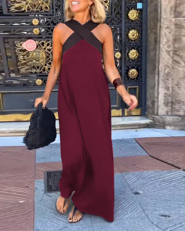 Robe longue élégante pour femme avec encolure cache-cœur de berg-feldt