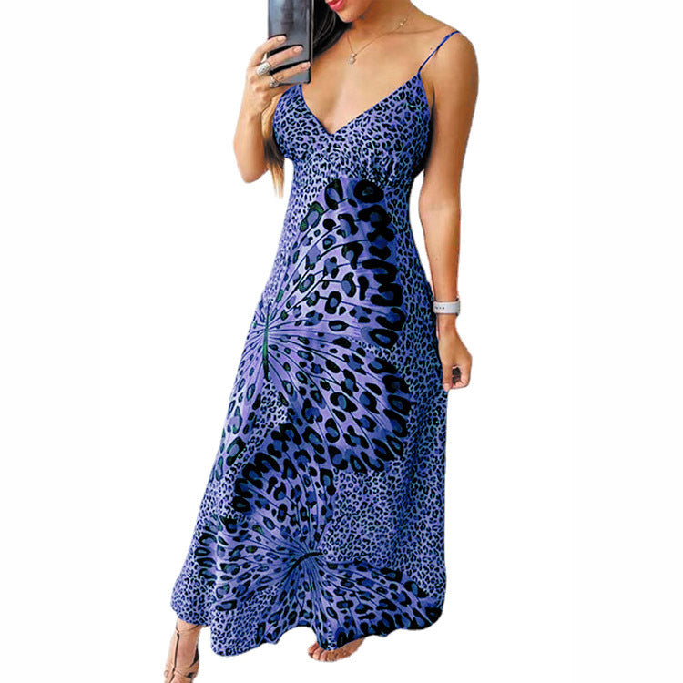 Elegantes Maxikleid mit Schmetterlings- und Tiermotiv von berg-feldt