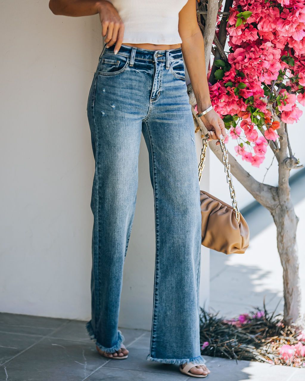 Berg-Feldt Damen High-Waist A-Line Jeans