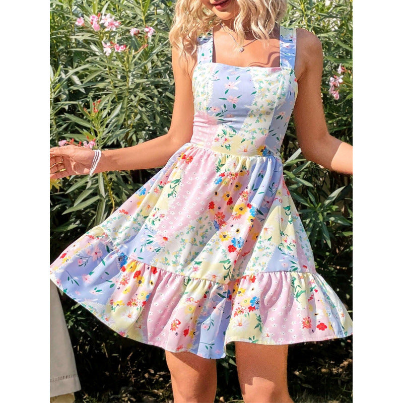 Robe longue fleurie pour femme avec ourlet à volants Berg-Feldt