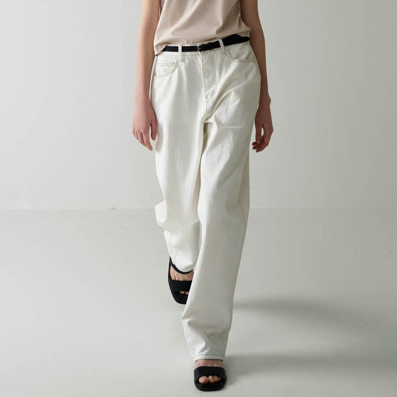 Pantalon ample en coton léger pour femme, taille haute et coupe décontractée de berg-feldt