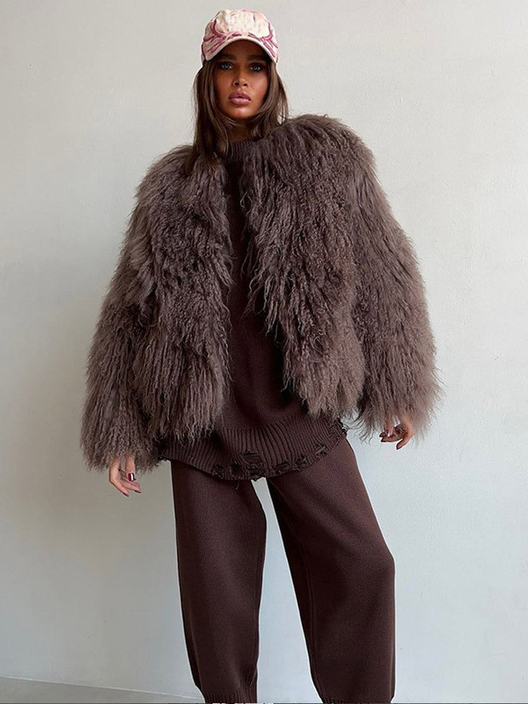 Manteau en fourrure moelleuse et tendance pour femme Berg-Feldt