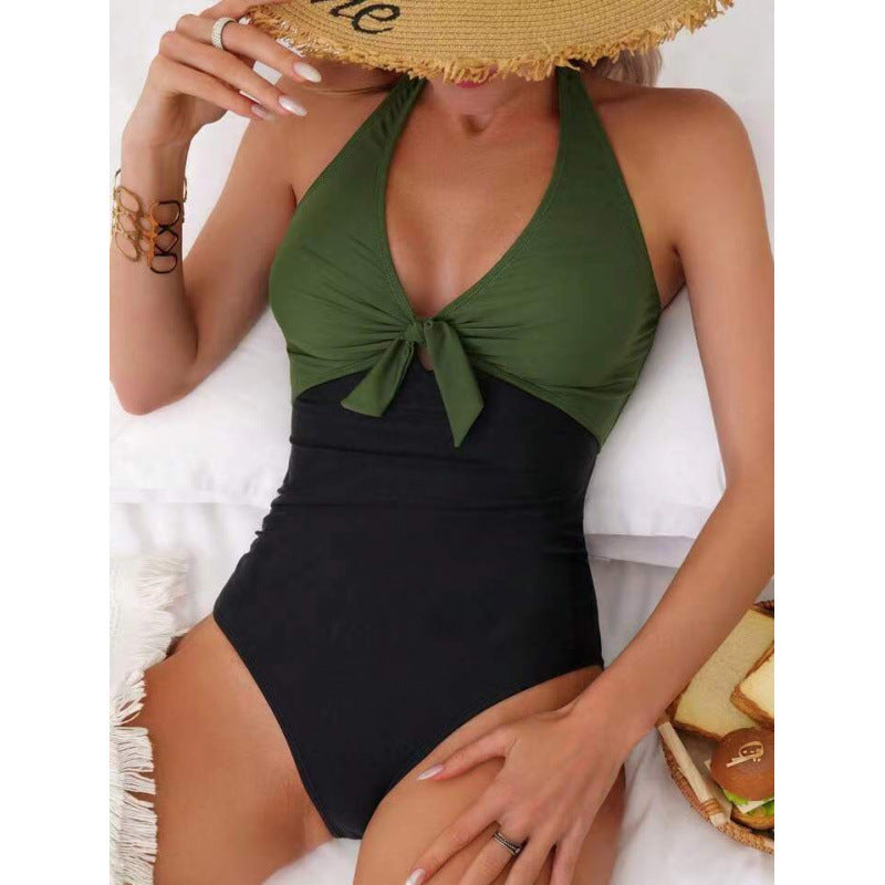 Maillot de bain femme Berg-Feldt dos nu avec nœud ludique