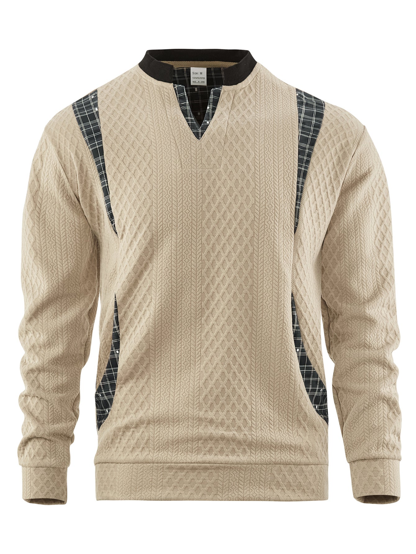Herren Strickpullover mit modischen Karoelementen Berg-Feldt