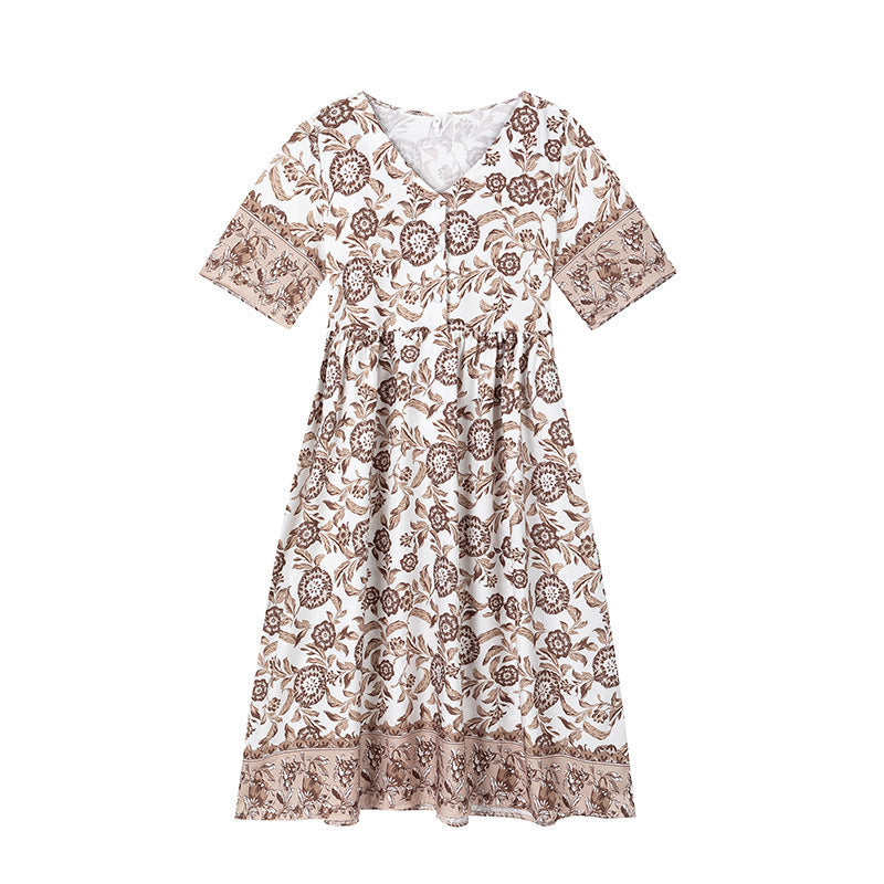 Robe d'été femme, coupe trapèze, motif floral de berg-feldt