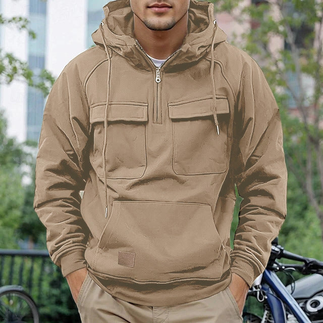 Herren modische Kapuzenjacke mit praktischen Taschen Berg-Feldt