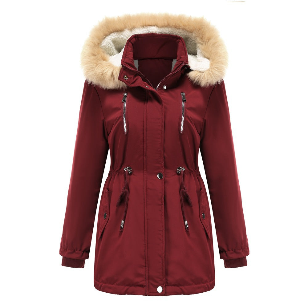 Veste d'hiver isolée pour femme avec col amovible en fausse fourrure Berg-Feldt