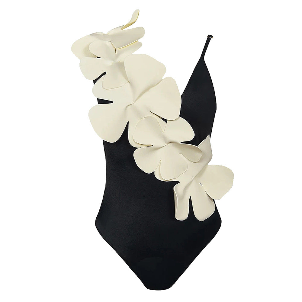 Maillot de bain femme Berg-Feldt : une pièce avec applications florales et coupe féminine