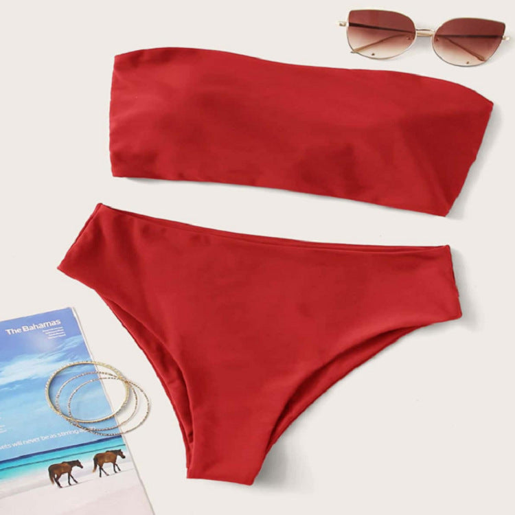 Ensemble bikini pour femme avec haut bandeau et bas taille haute berg-feldt