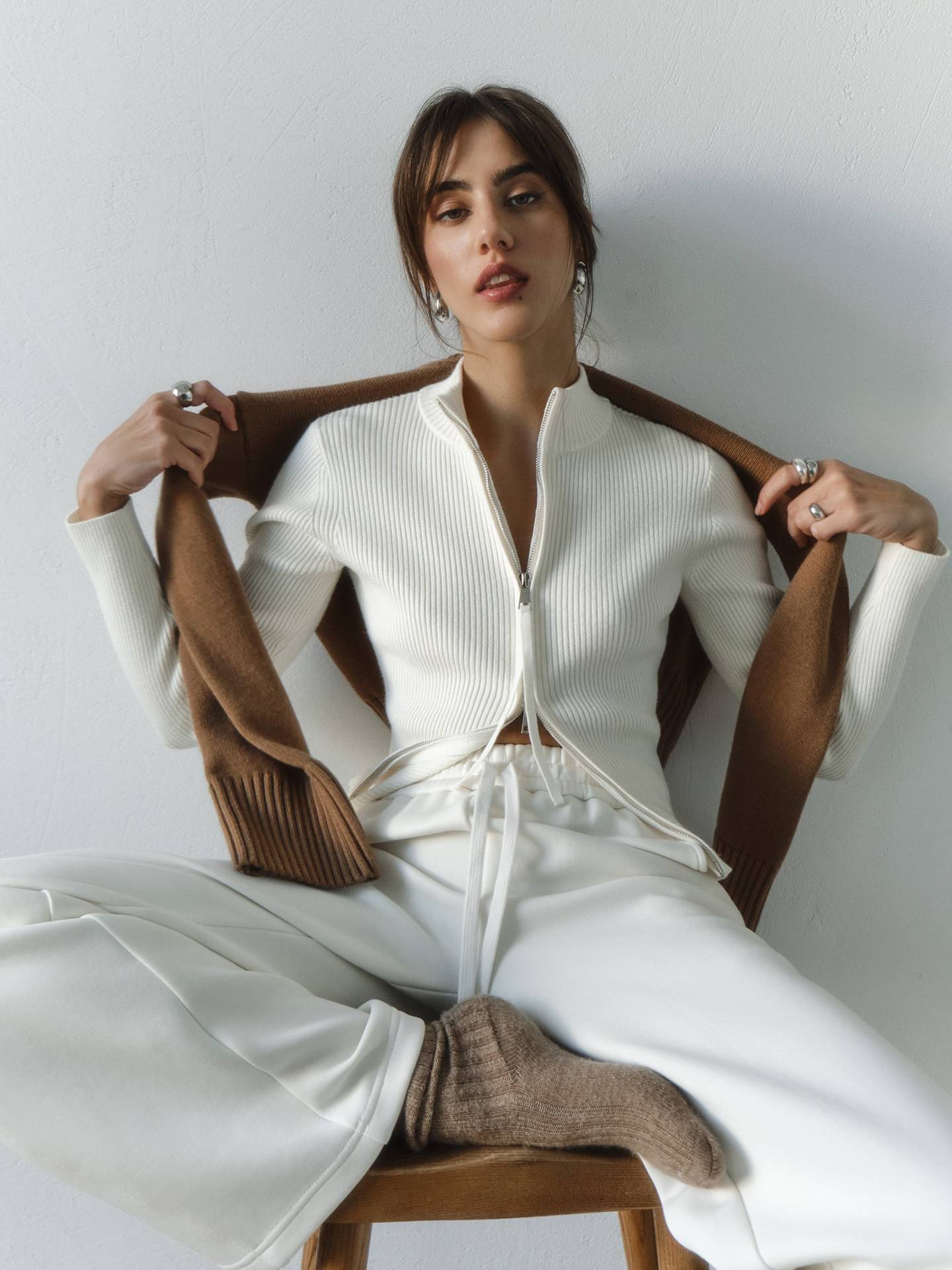 Gilet zippé en maille pour femme Berg-feldt