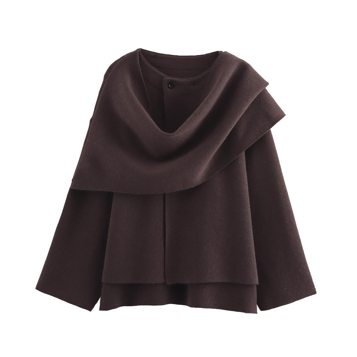 Femme Pull poncho tendance en matière douce Berg-Feldt