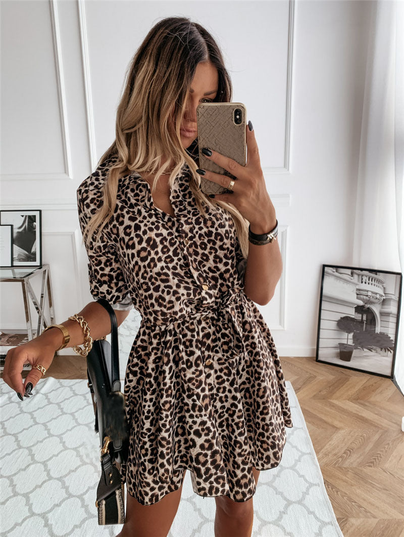Robe chemisier à motif géométrique et taille nouée Berg-Feldt pour femmes