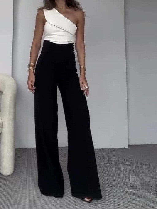 Combinaison élégante asymétrique à jambes larges pour femme Berg-Feldt