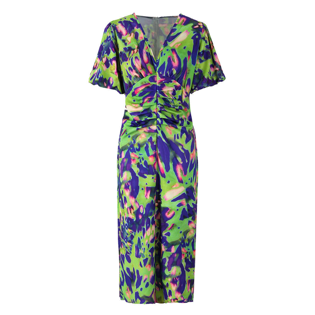 Berg-Feldt Robe midi femme : Encolure cache-cœur et coupe agréable