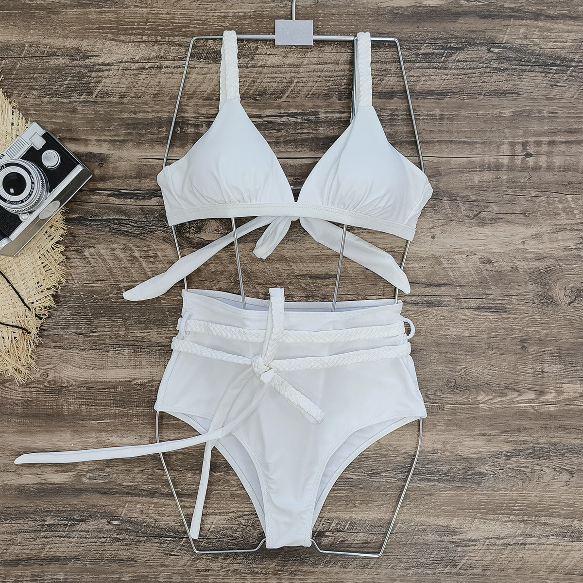 Ensemble bikini tressé taille haute pour femme par berg-feldt