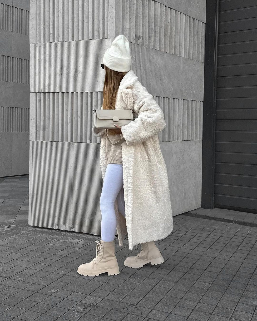 Veste douillette en imitation fourrure d'ours pour femme, coupe oversize élégante, Berg-Feldt