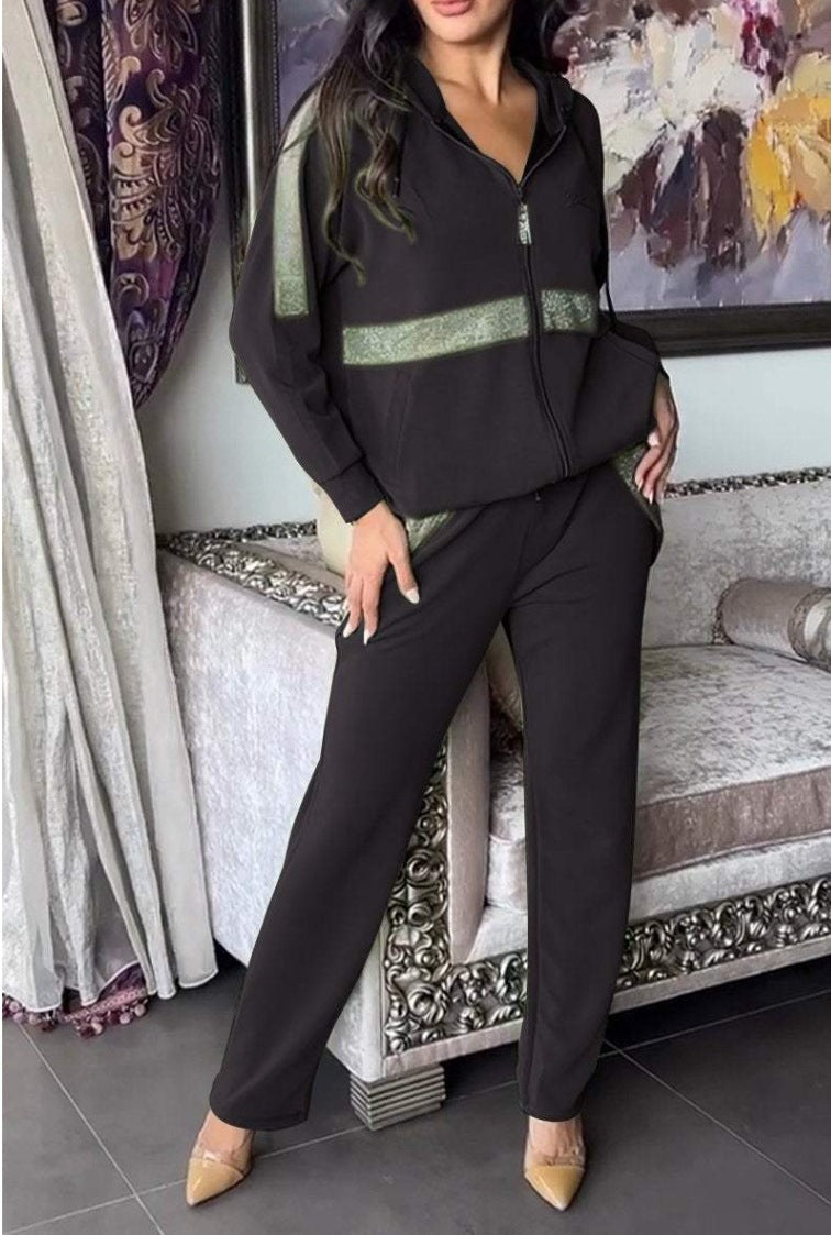 Damen Hoodie zippé élégant coupe ample et détails raffinés Berg-Feldt