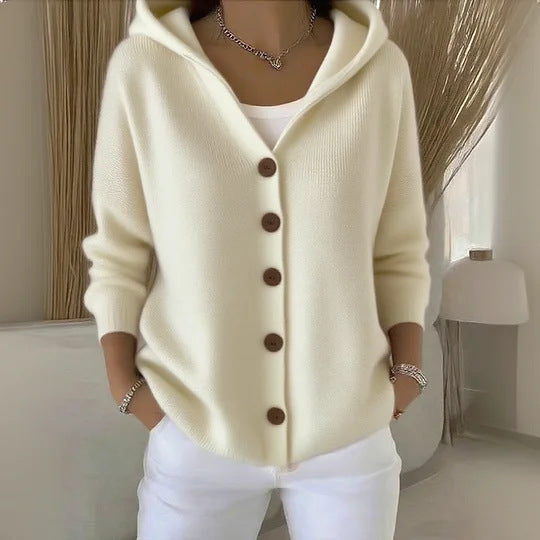 Cardigan à capuche pour femme avec détails de boutons pratiques et coupe décontractée Berg-Feldt