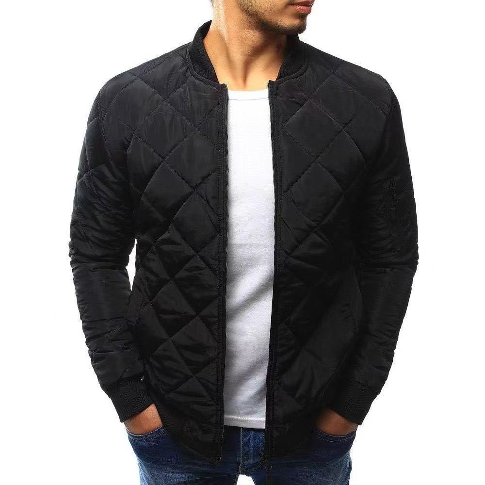 Herren gesteppte Übergangsjacke mit hohem Kragen und seitlichen Taschen Berg-Feldt