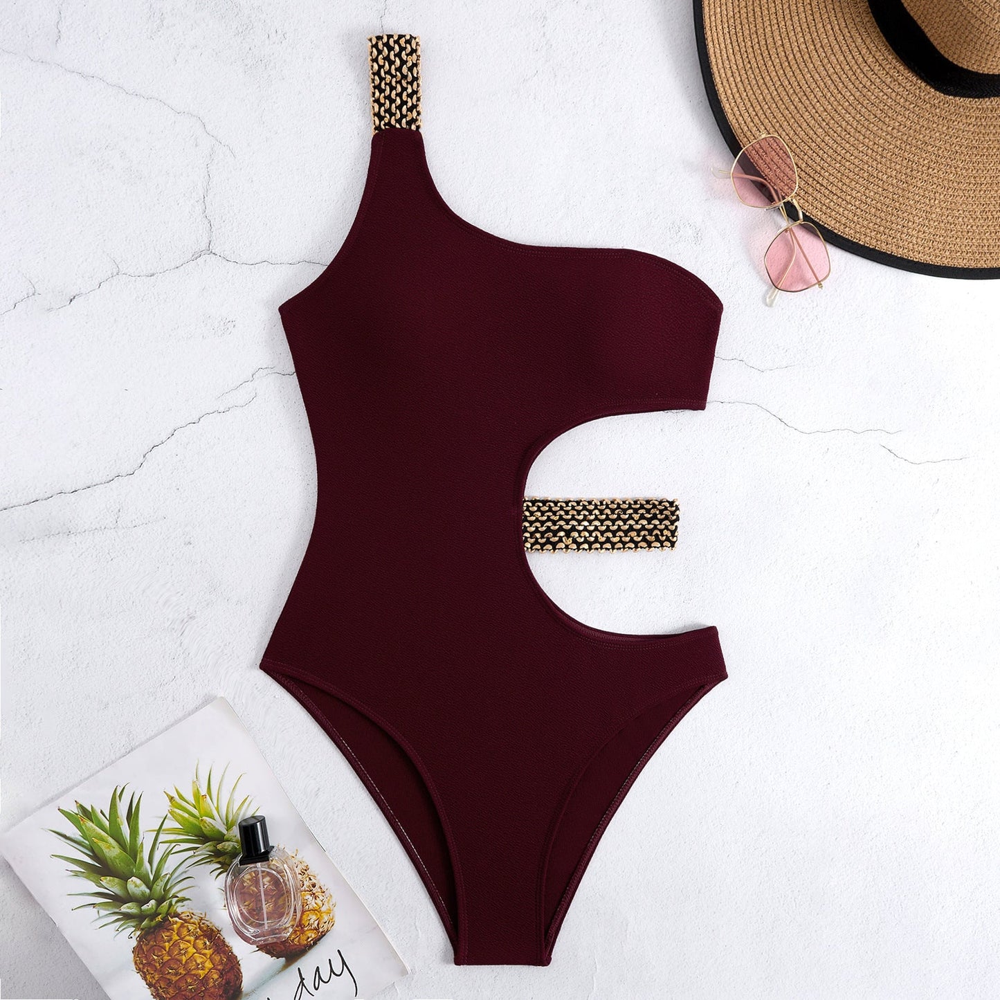 Maillot de bain asymétrique découpé pour femme berg-feldt