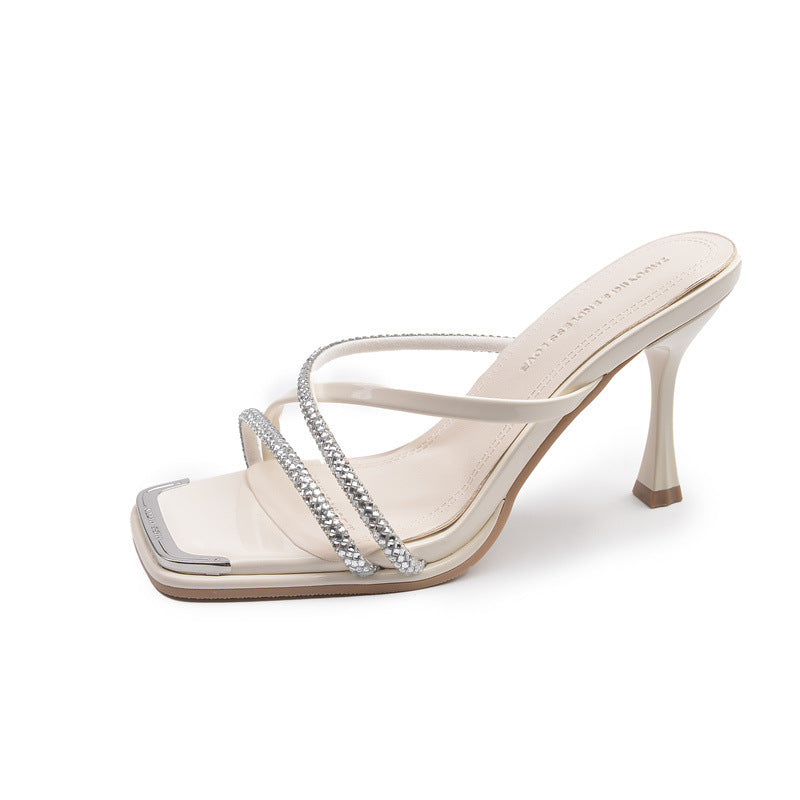 Elegante Damen-High-Heelsandalen mit Kristallriemen von Berg-Feldt