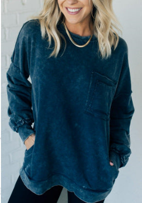 Damen Sweatshirt Oversize Confortable avec Poches Berg-Feldt