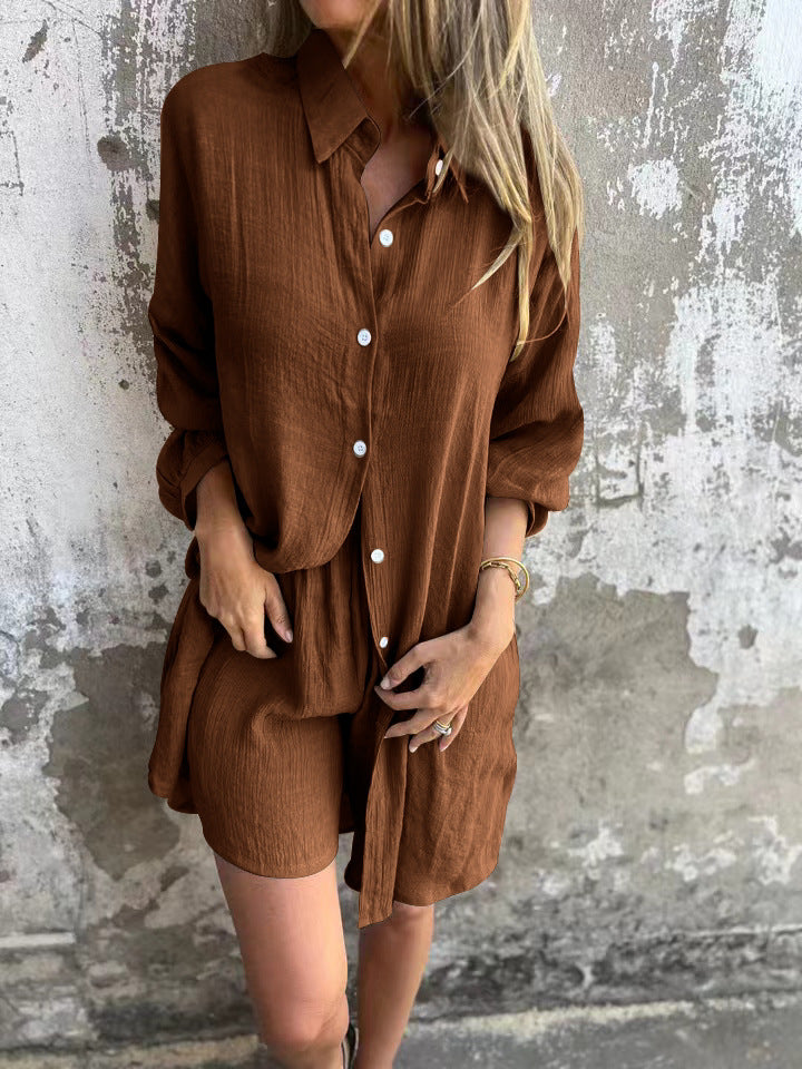 Chemise décontractée à manches longues en lin Berg-Feldt pour femmes