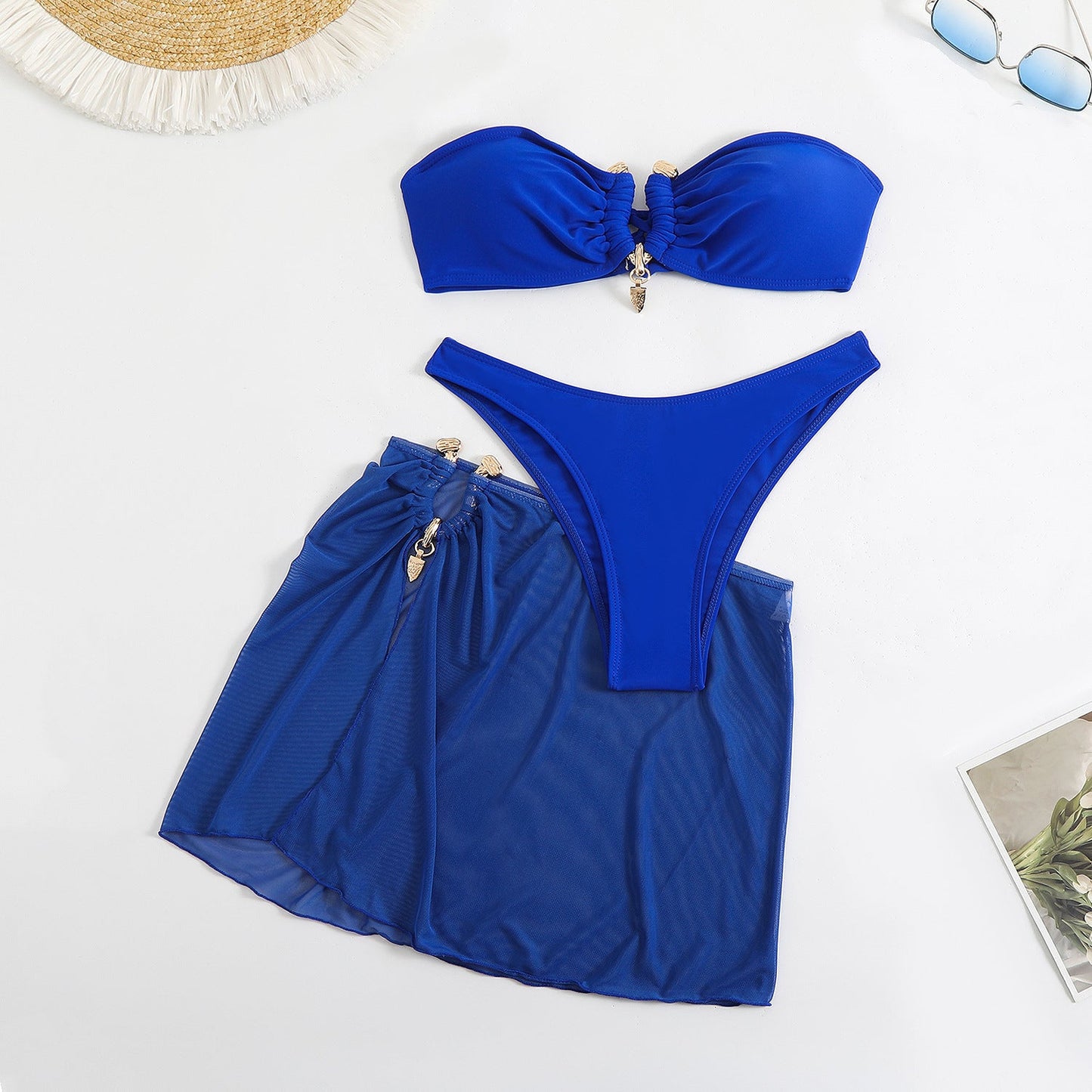 Bikiniset mit Raffung und angesetztem Rock von berg-feldt