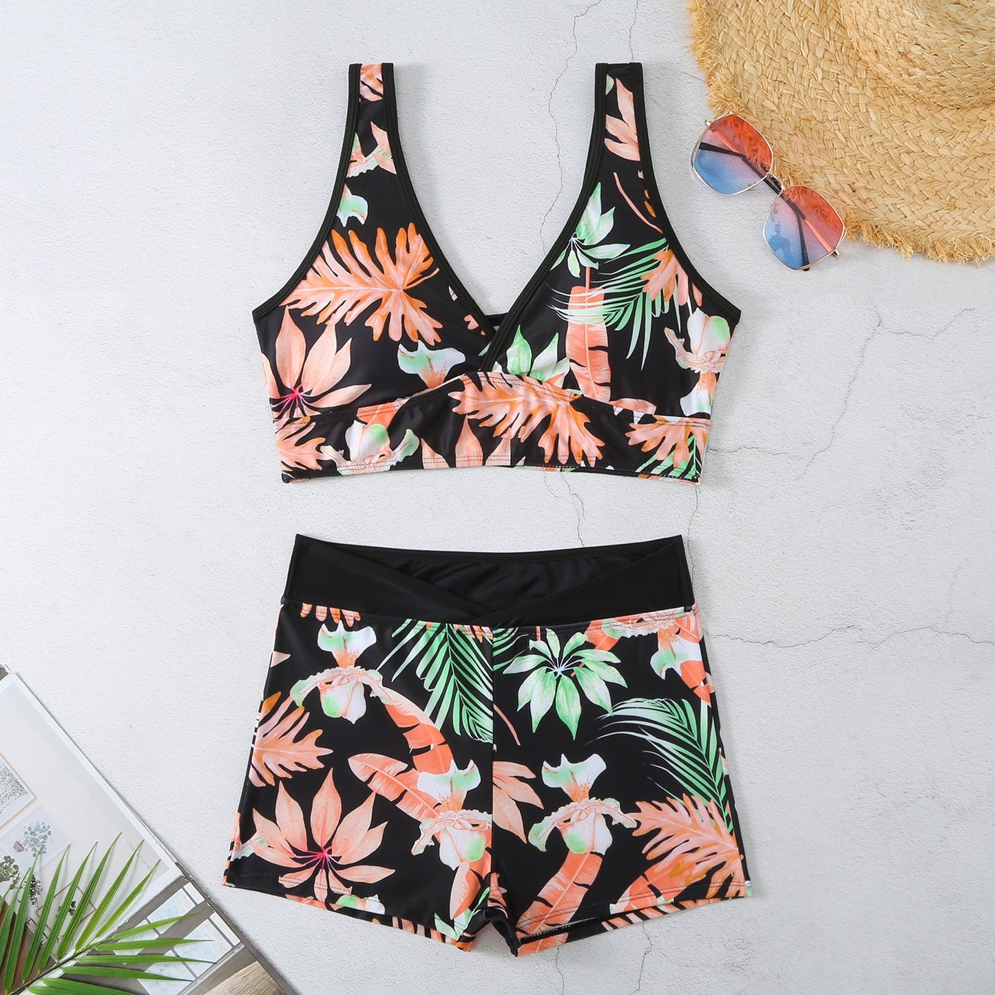 Hochleistungs-Schwimmset für Damen mit floralem Muster von berg-feldt