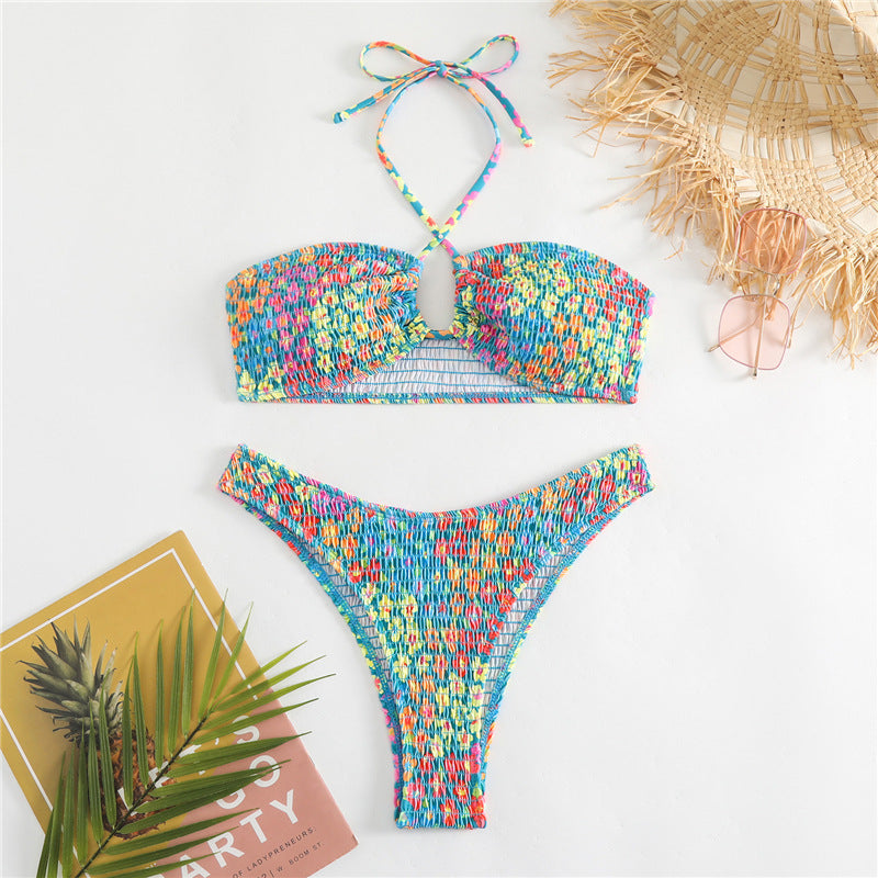Ensemble de bikini pour femme avec motif smock tendance et bretelles réglables de berg-feldt