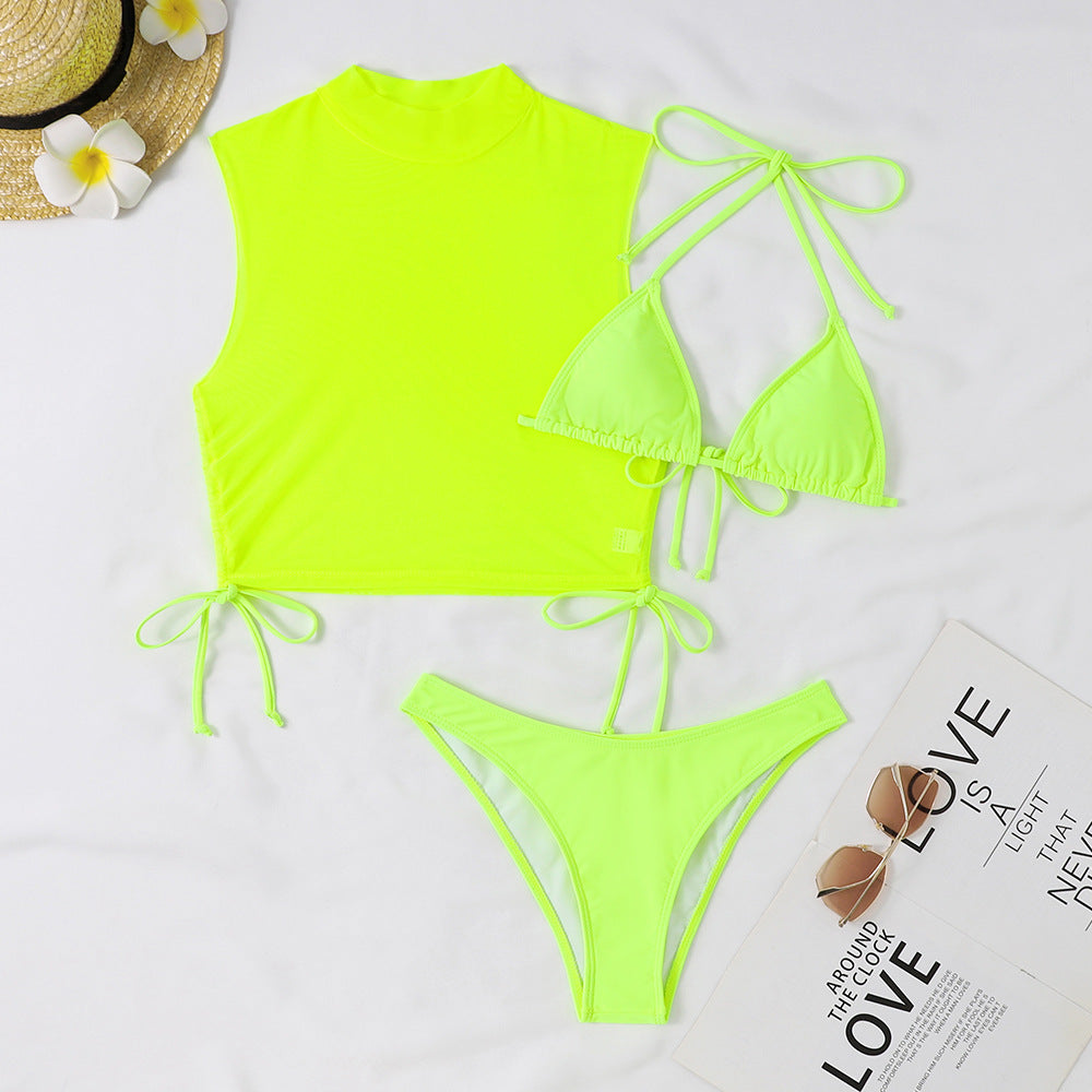Haut de maillot de bain style licou à lacets latéraux de berg-feldt