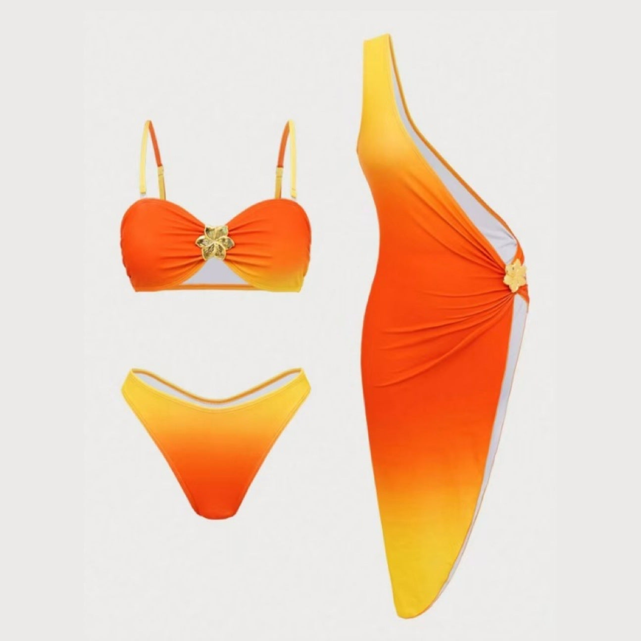 Maillot de bain deux pièces femme élégant avec fronces et application glamour de berg-feldt