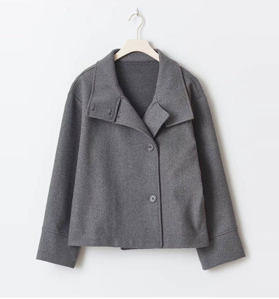 Damen Übergangsjacke mit modernem Reverskragen und eleganten Knopfdetails Berg-Feldt