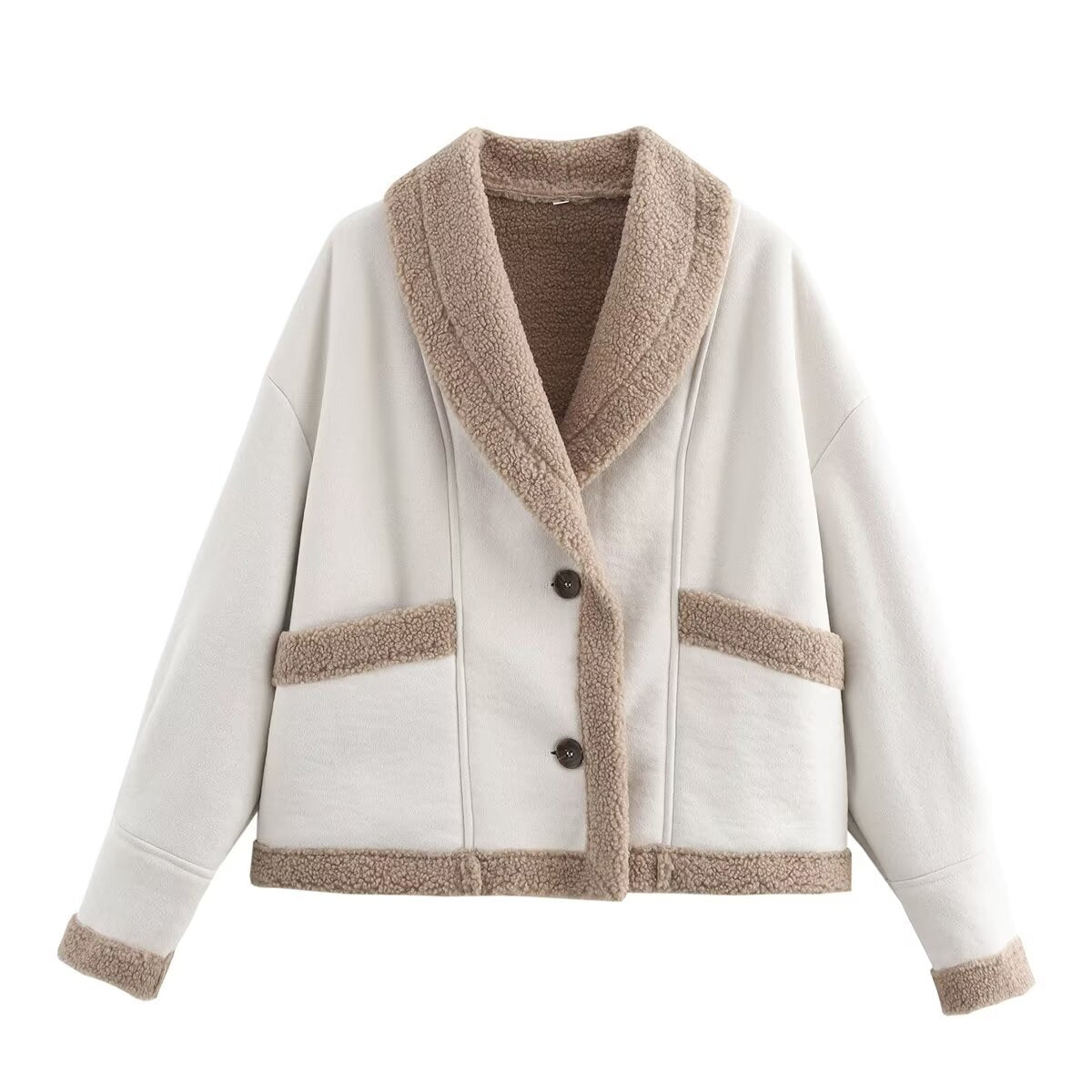Veste surdimensionnée douillette pour femme avec un élégant col châle et des poches pratiques Berg-Feldt
