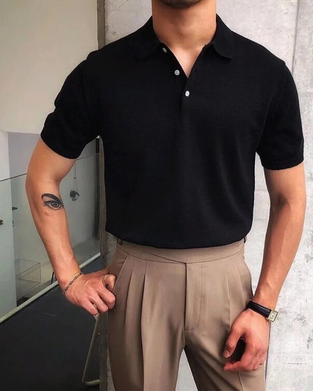 Herren Polo-Shirt aus atmungsaktiver Baumwolle mit elegantem Kragen Berg-Feldt