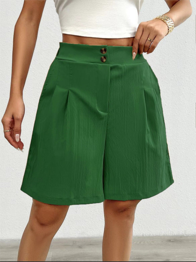 Shorts femme Berg-Feldt : Haute qualité, décontracté, taille haute, boutons décoratifs