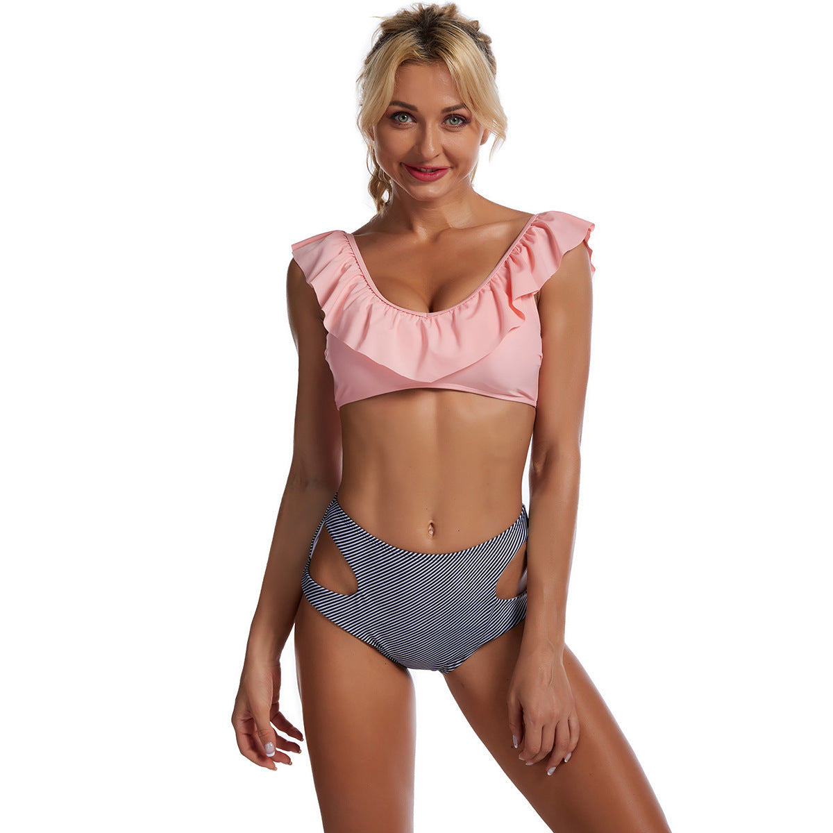 Ensemble de bikini taille haute à volants pour femmes par berg-feldt