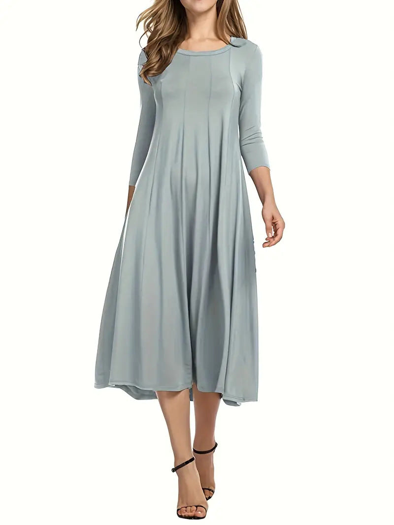 Robe midi pour femme, coupe flatteuse et manches 3/4 Berg-Feldt