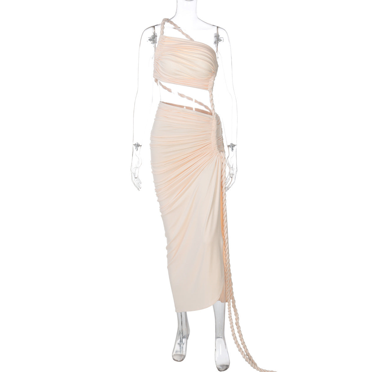Elegantes, asymmetrisches Cocktailkleid von berg-feldt mit raffinierten Drapierungen und edlen Details