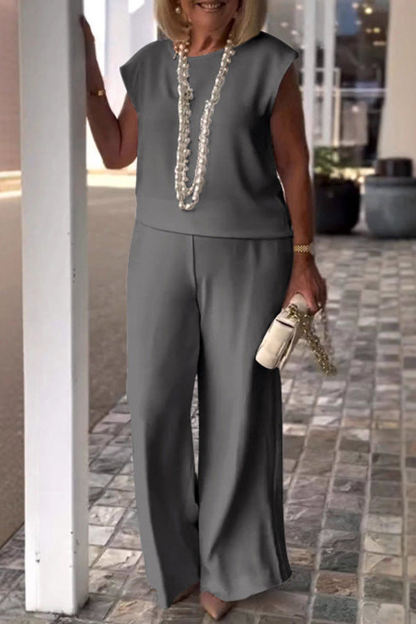 Elegantes Damen Zweiteiler-Outfit aus fließendem Material im weiten Schnitt von berg-feldt