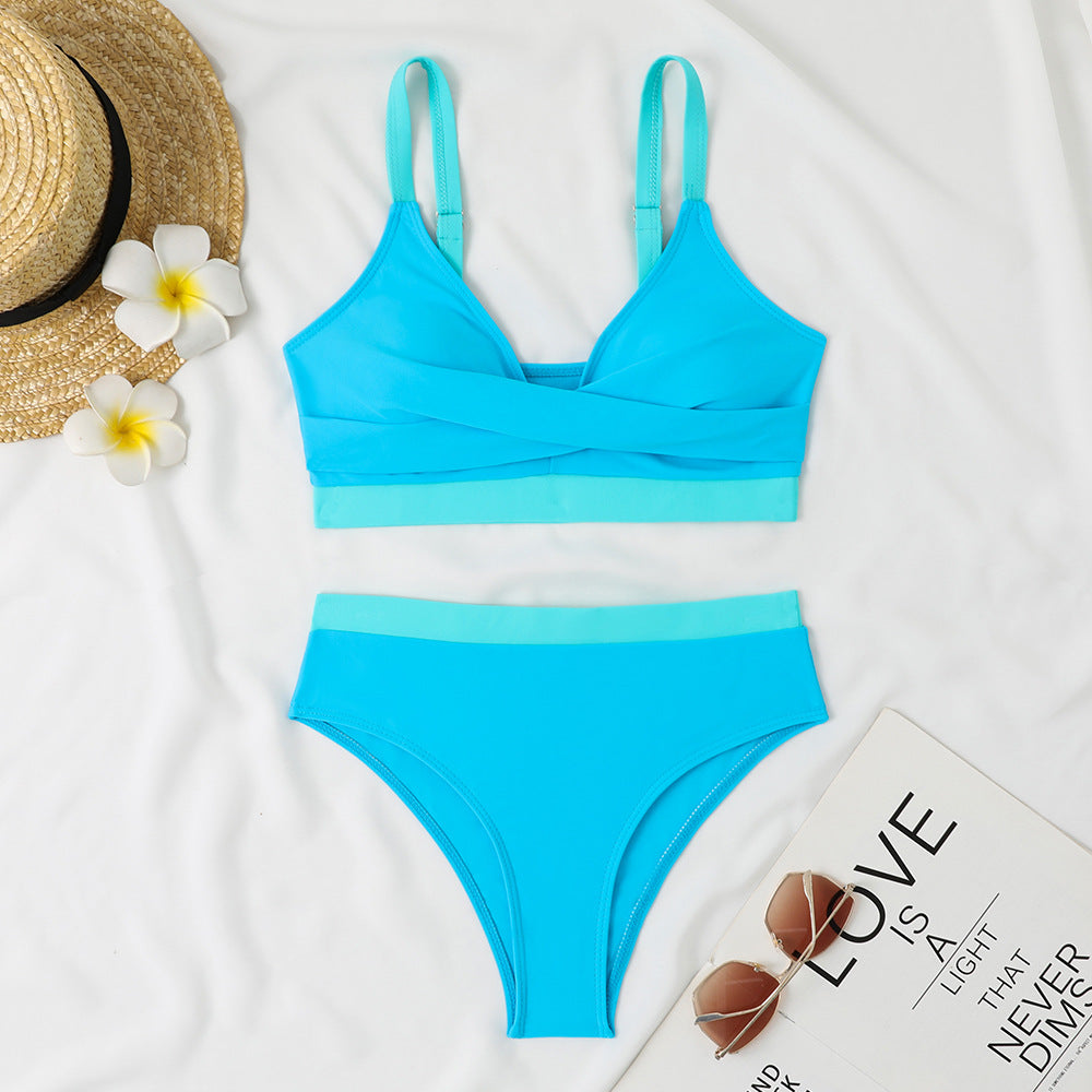 Ensemble de bikini taille haute avec détail torsadé berg-feldt pour femme