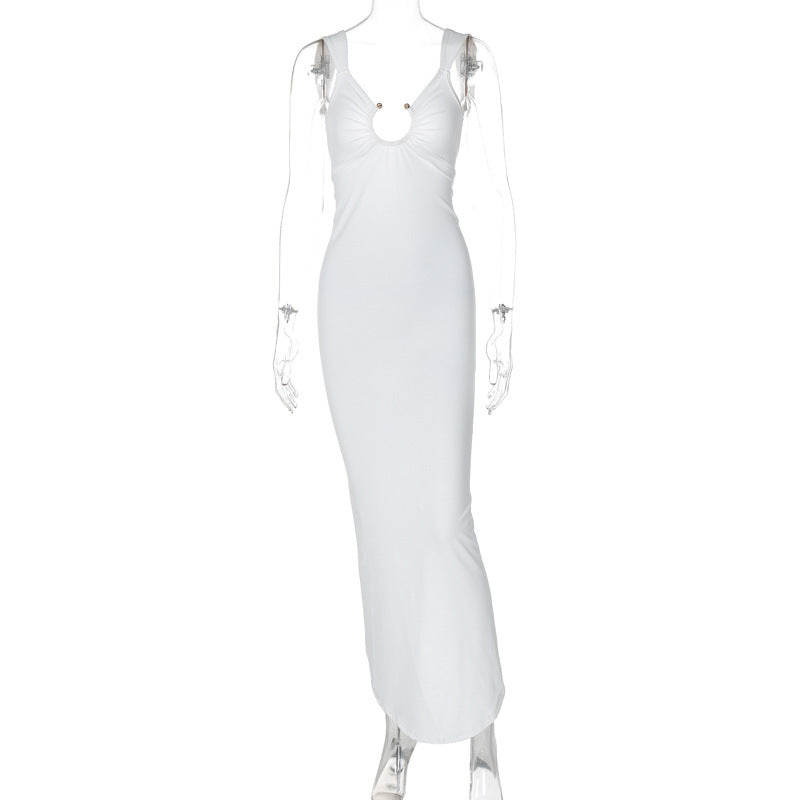 Elegantes Maxikleid für Damen mit offenem Rücken und Ausschnittdetail von berg-feldt