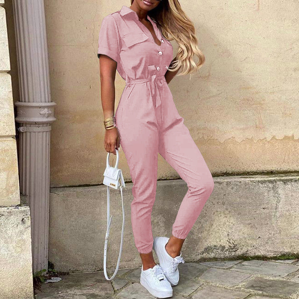 Combinaison élégante pour femme avec fermeture boutonnée et taille élastique par berg-feldt